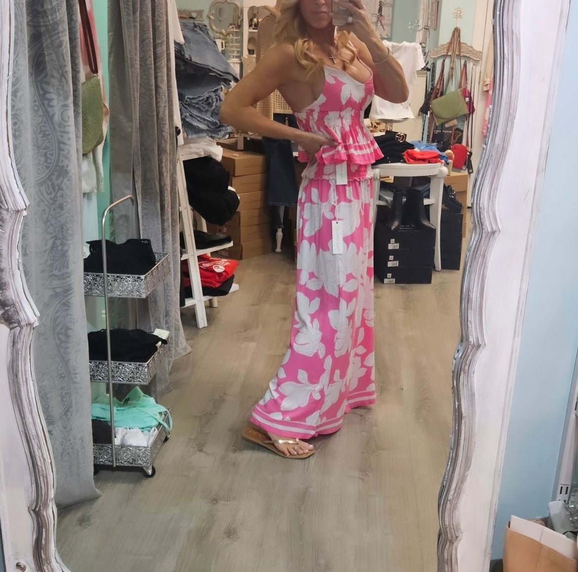 Pink Botanical Pant