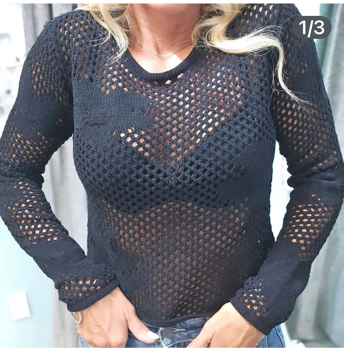 Black Blossom Sweater