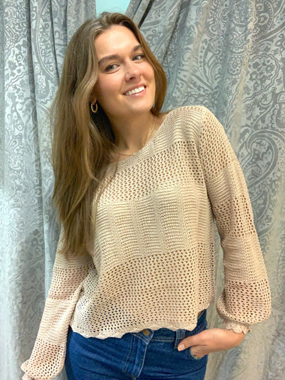 Oatmeal Knitted Sweater
