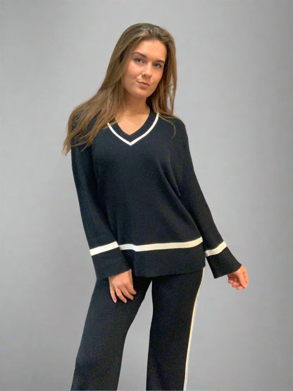 Black V Neck Sweater