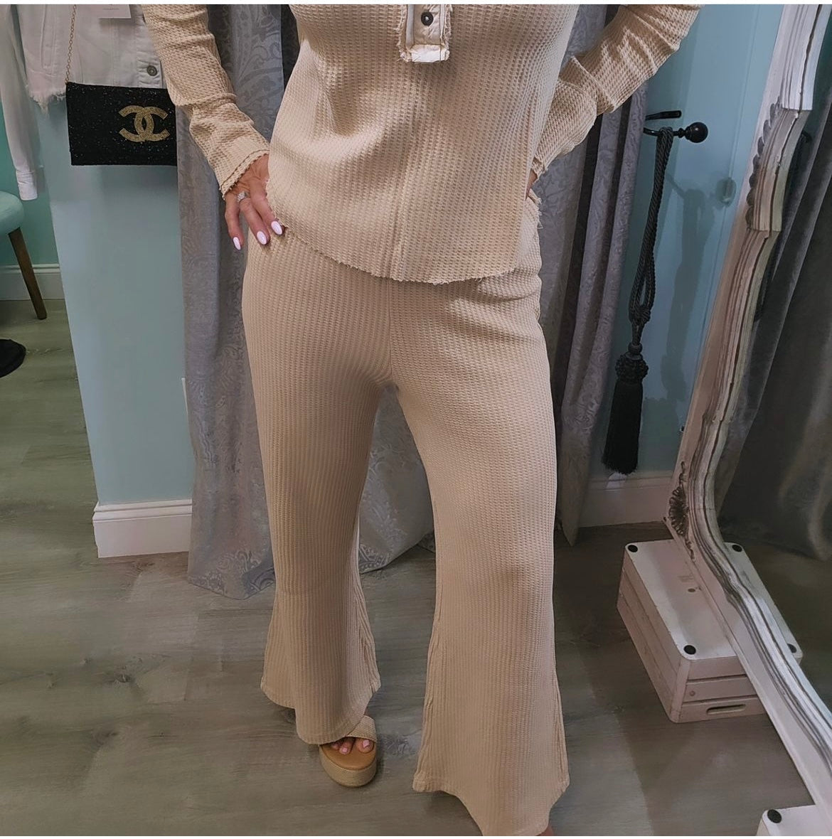 Tan Waffle Pant