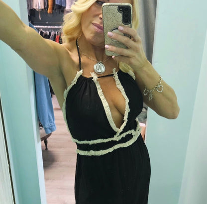 Black Maxi Halter