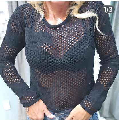 Black Blossom Sweater