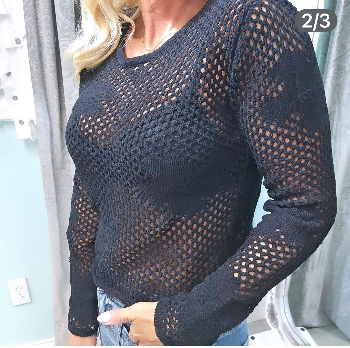 Black Blossom Sweater
