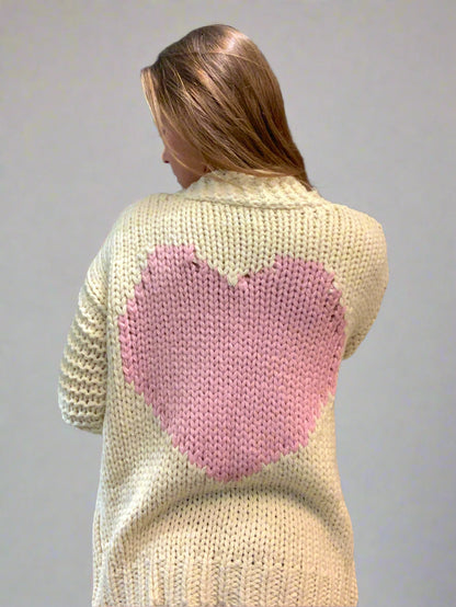 Heart Hand Knit Cardi