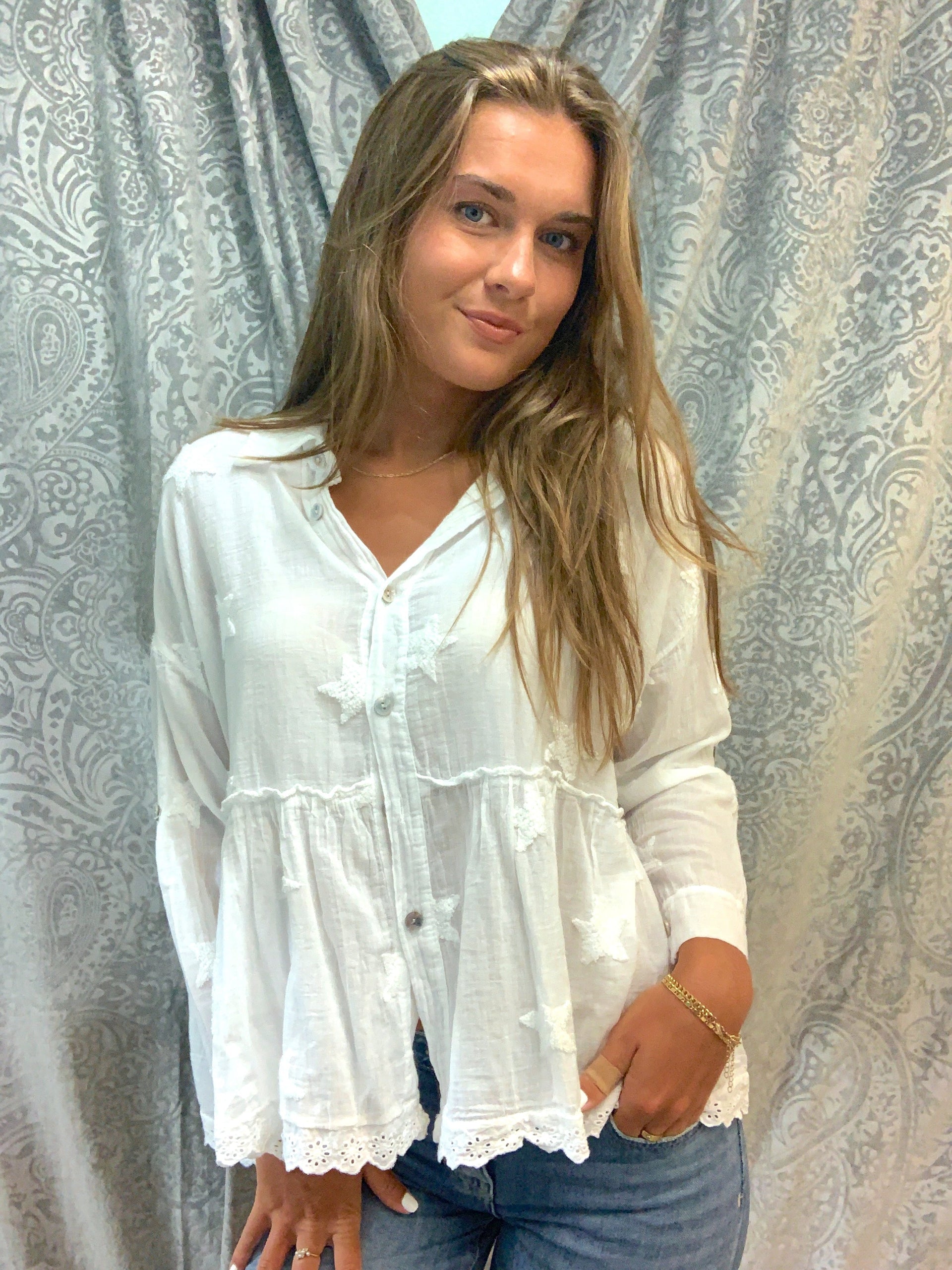 Embroidered Stars Babydoll
