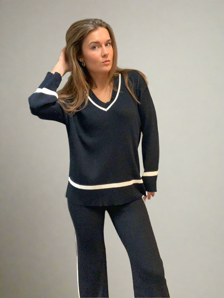 Black V Neck Sweater